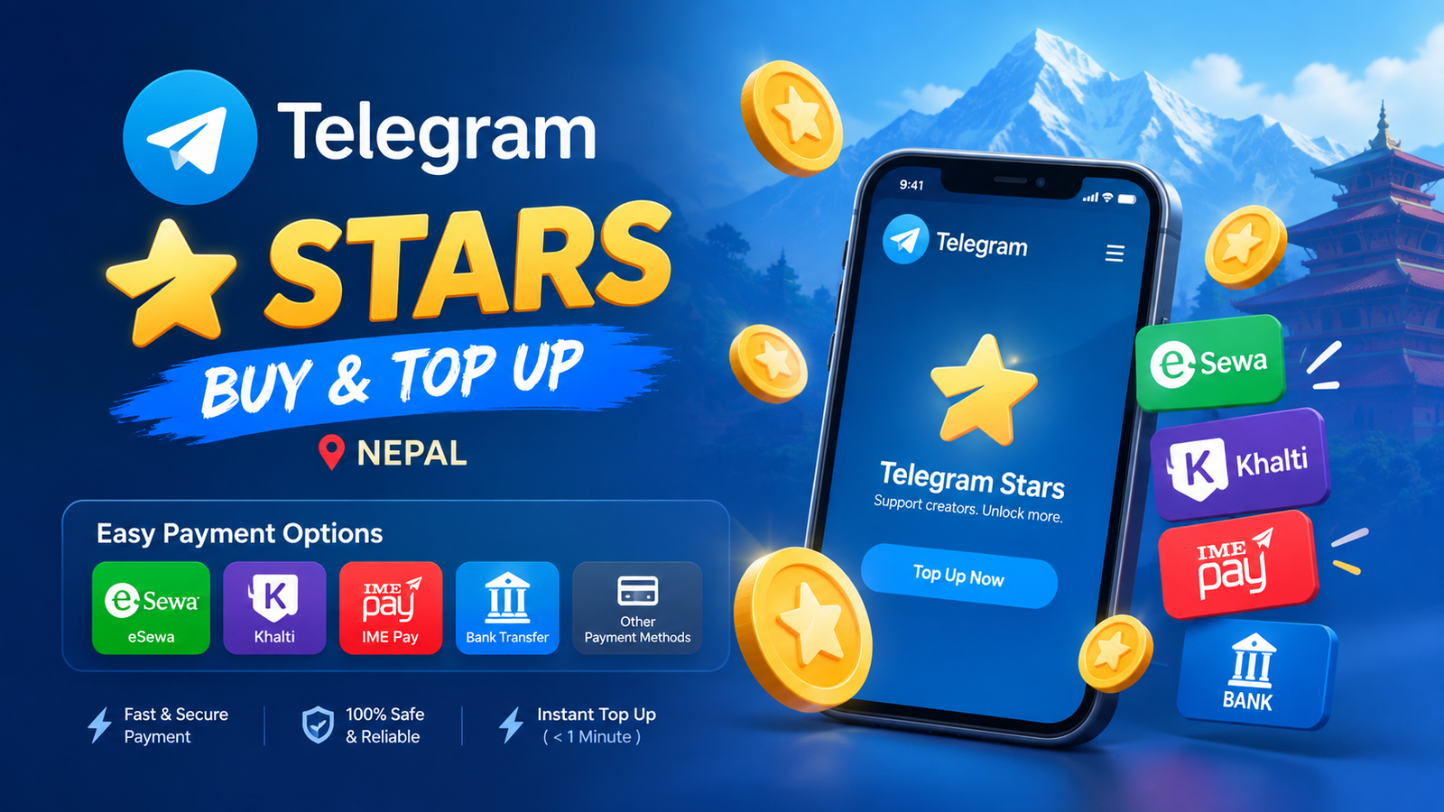 Telegram Stars 2026: How to Buy & Top Up Telegram Stars in Nepal