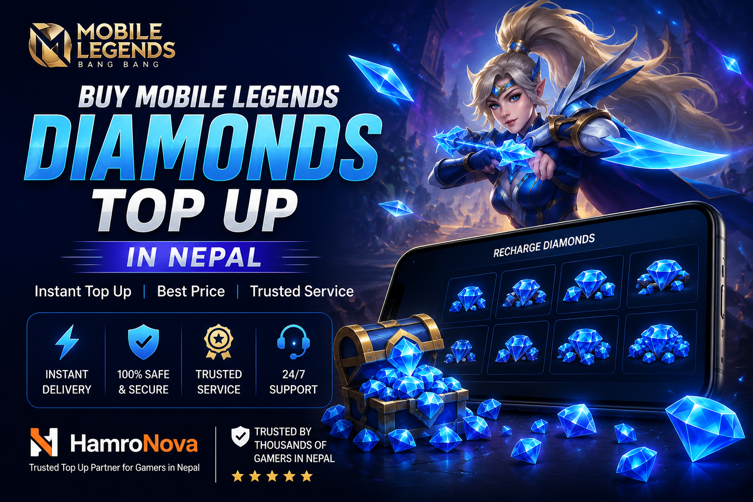 Buy Mobile Legends Diamonds in Nepal | Trusted Top Up – HamroNova